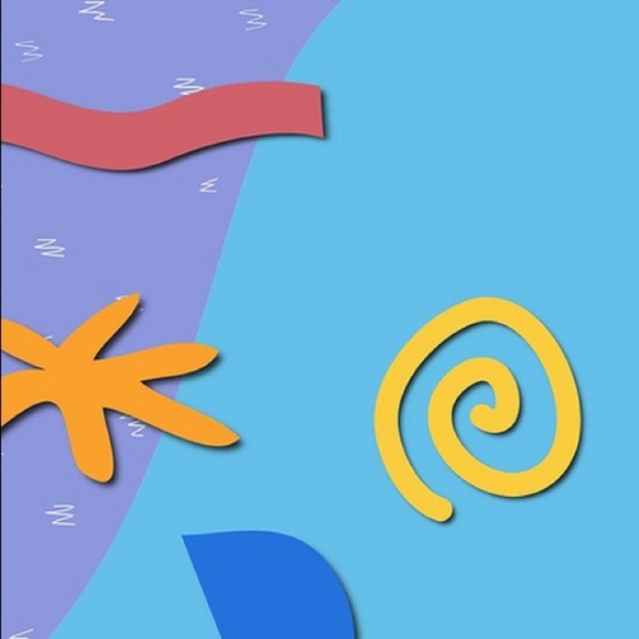 Vintage! 80s Organically grown spiral squiggle swirl white pink kawaii sweater S - Picture 5 of 6